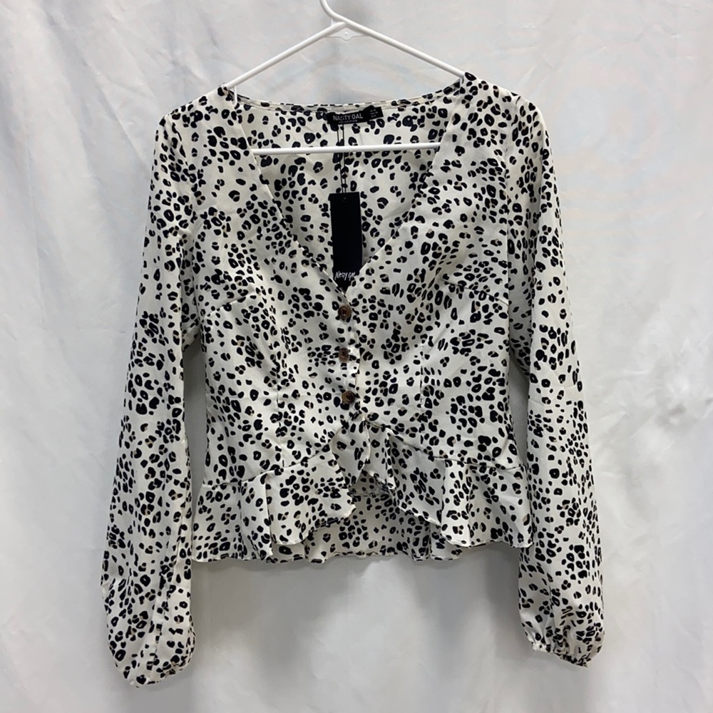 leopard Nasty Gal top
